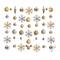 60ct. Holiday Deluxe Shatterproof Christmas Tree Ornament Box Set